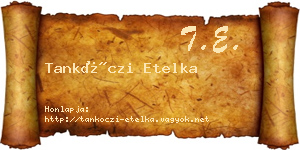Tankóczi Etelka névjegykártya
